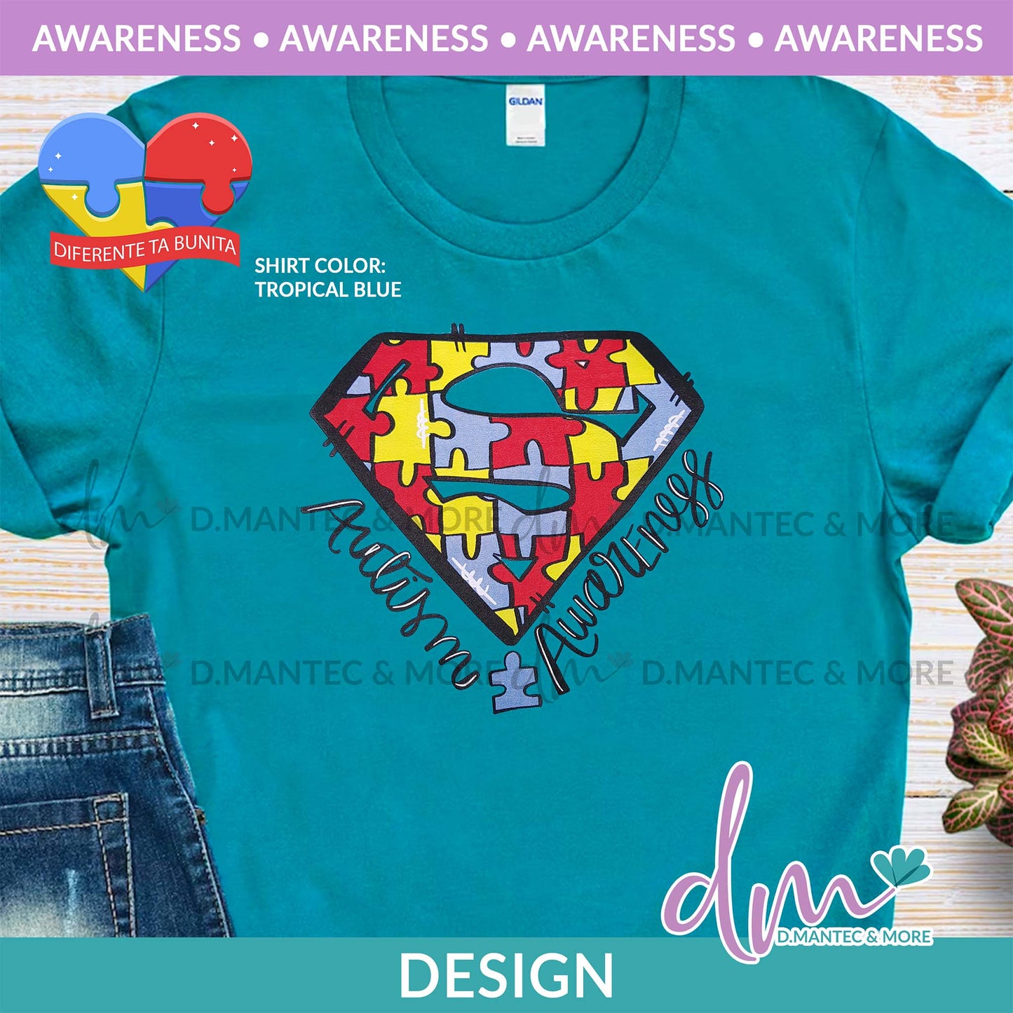 Aw - Autism Awareness Superhero | Design