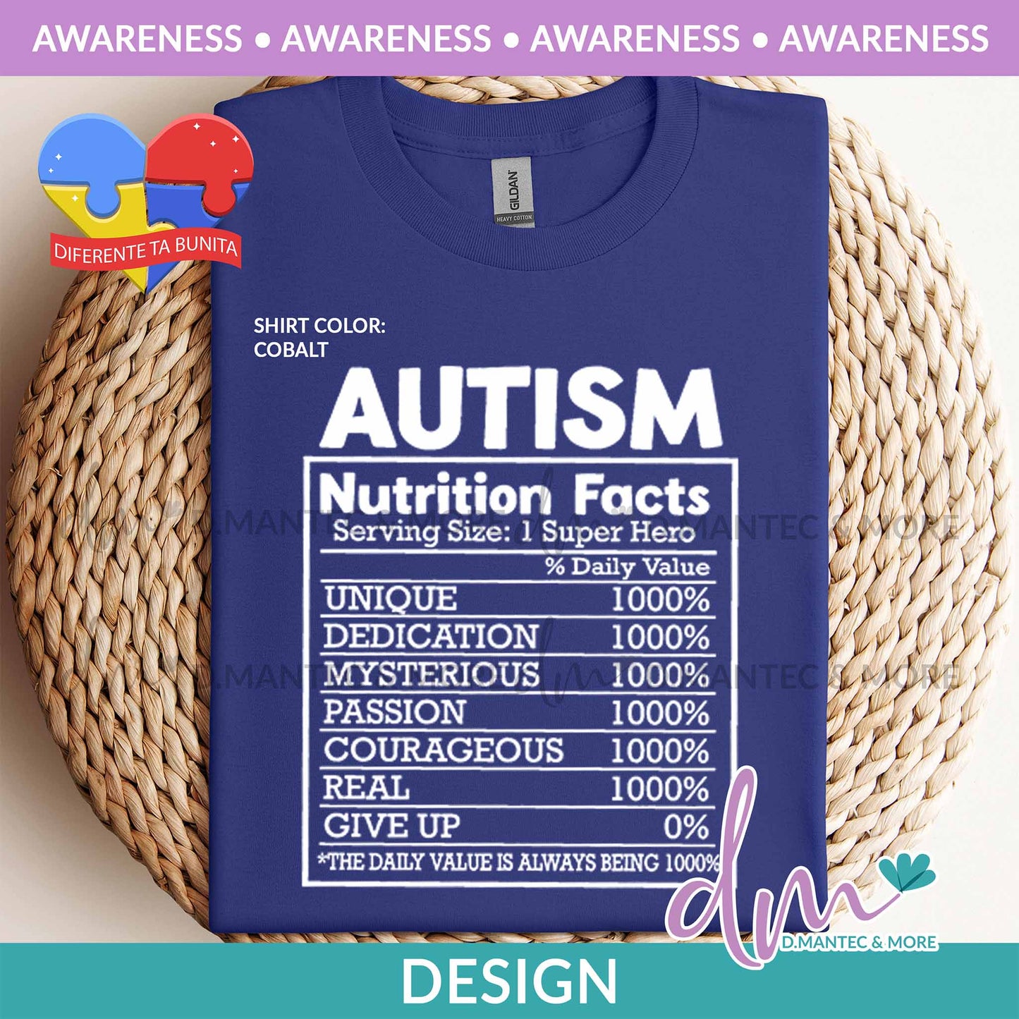 Aw - Autism Nutrition Facts | Design