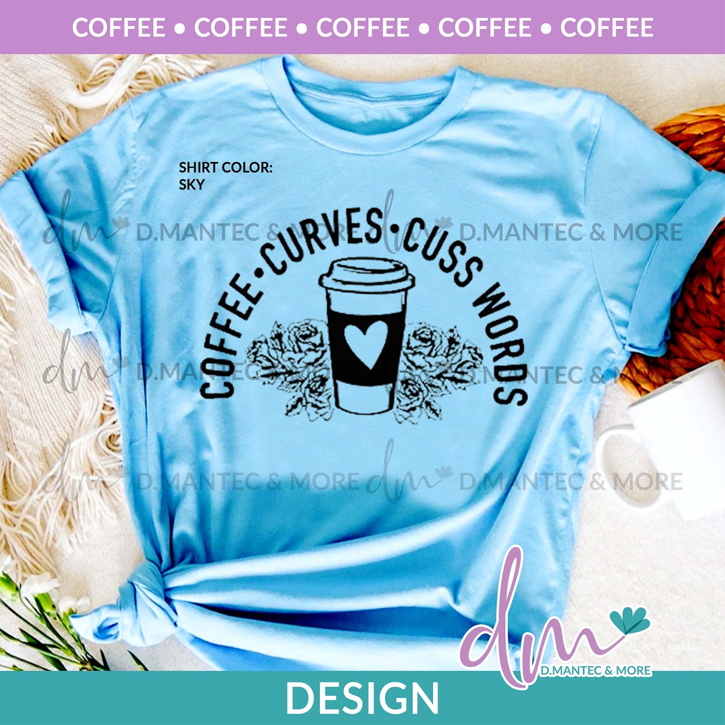 C - Coffee Curves Cuss Words | Design
