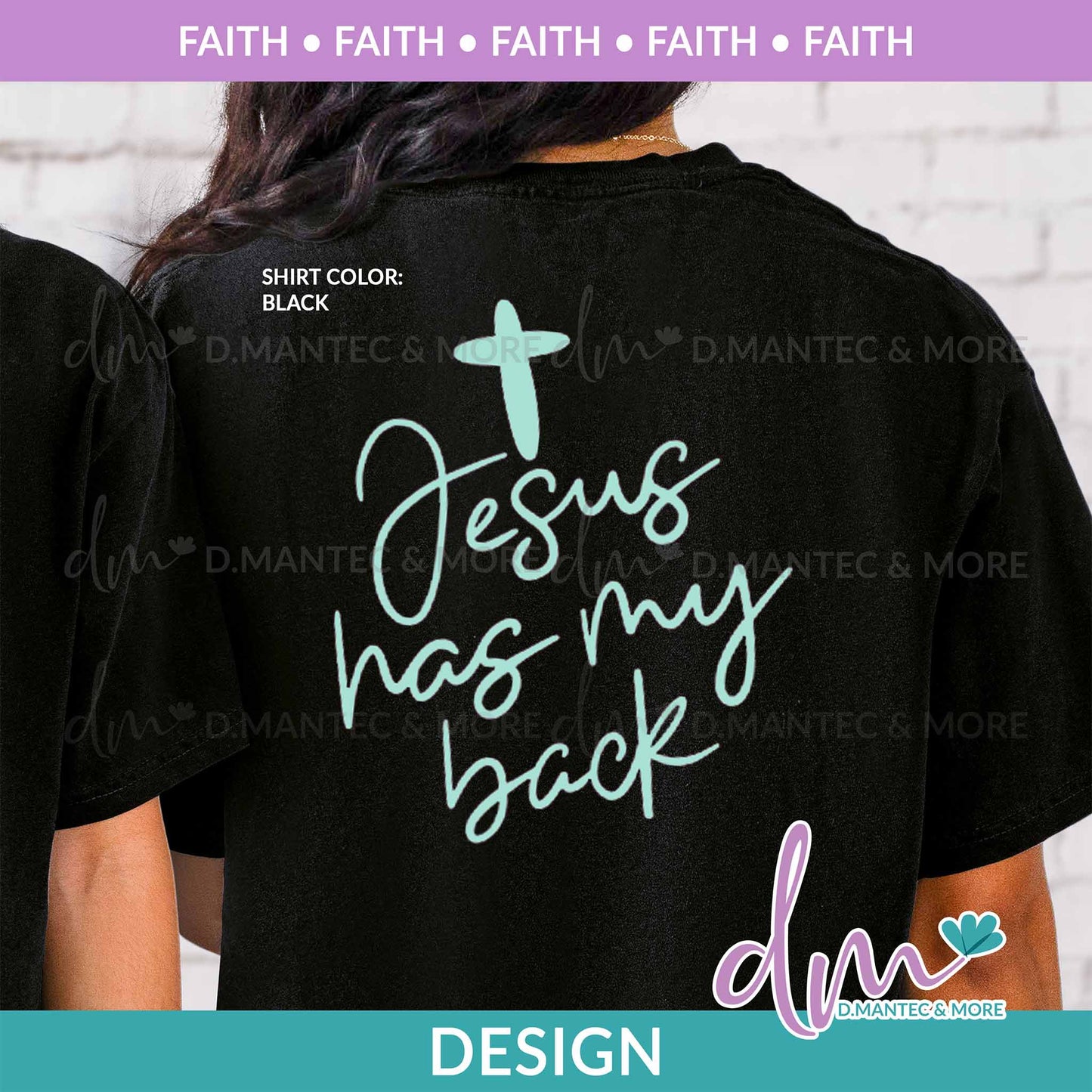 F - Jesus Has My Back - Mint | Design