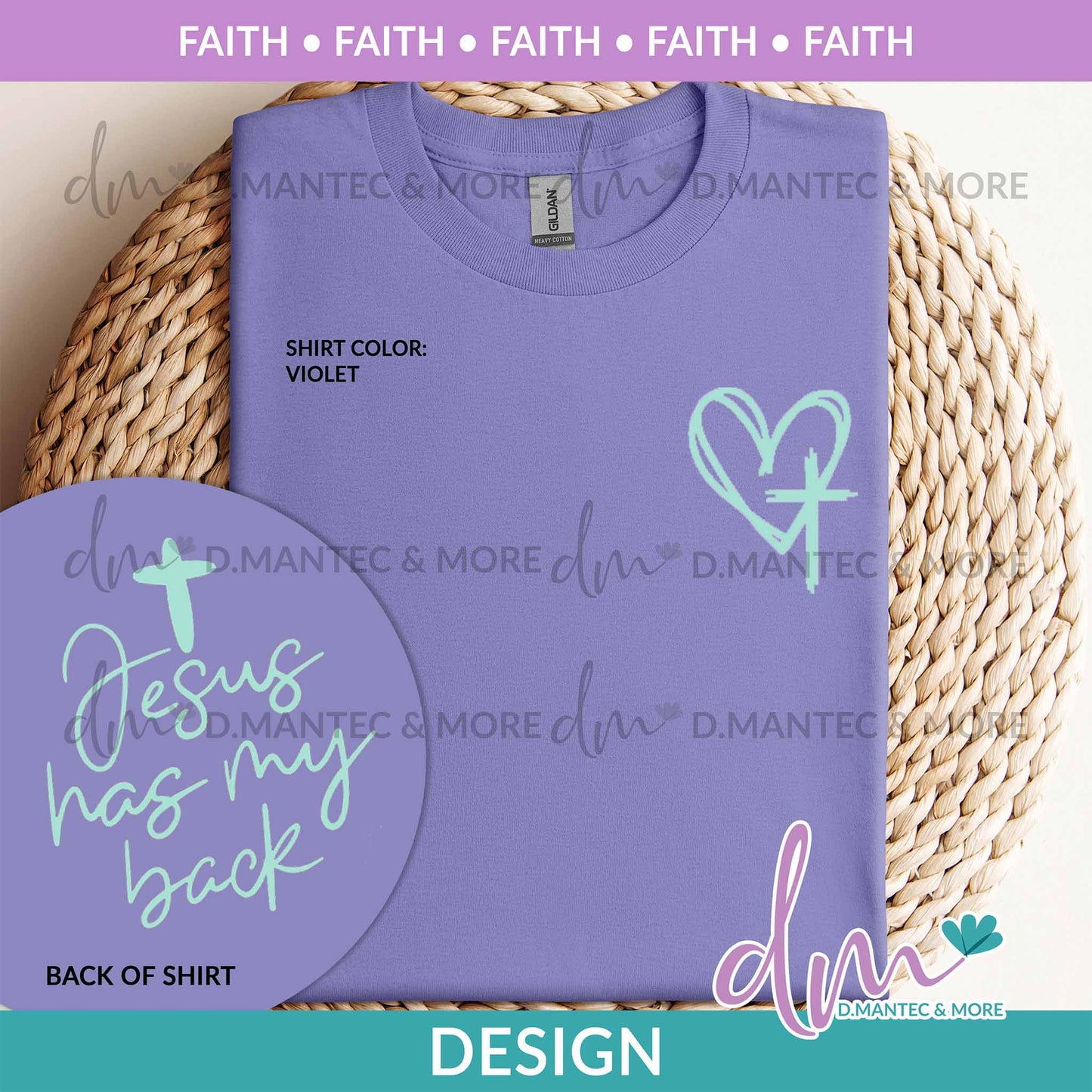 F - Jesus Has My Back (Front and Back) - Mint | Design
