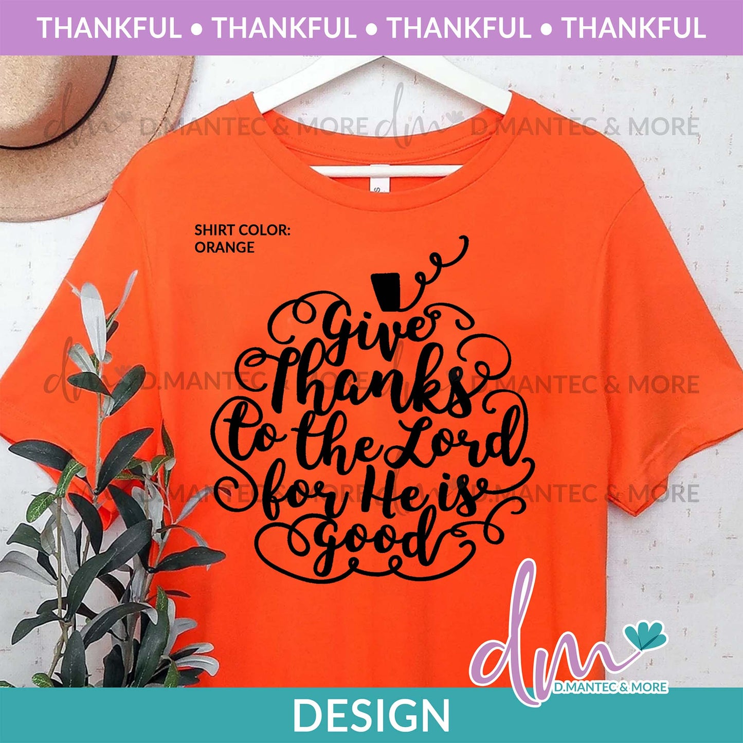 T - Give Thanks to the Lord - Black | Design