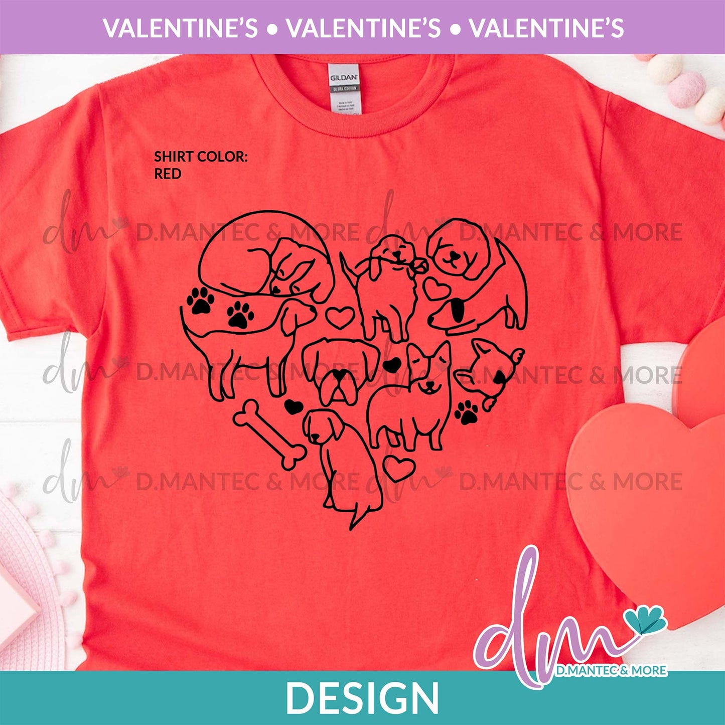 V - Dogs Are My Valentine | Design