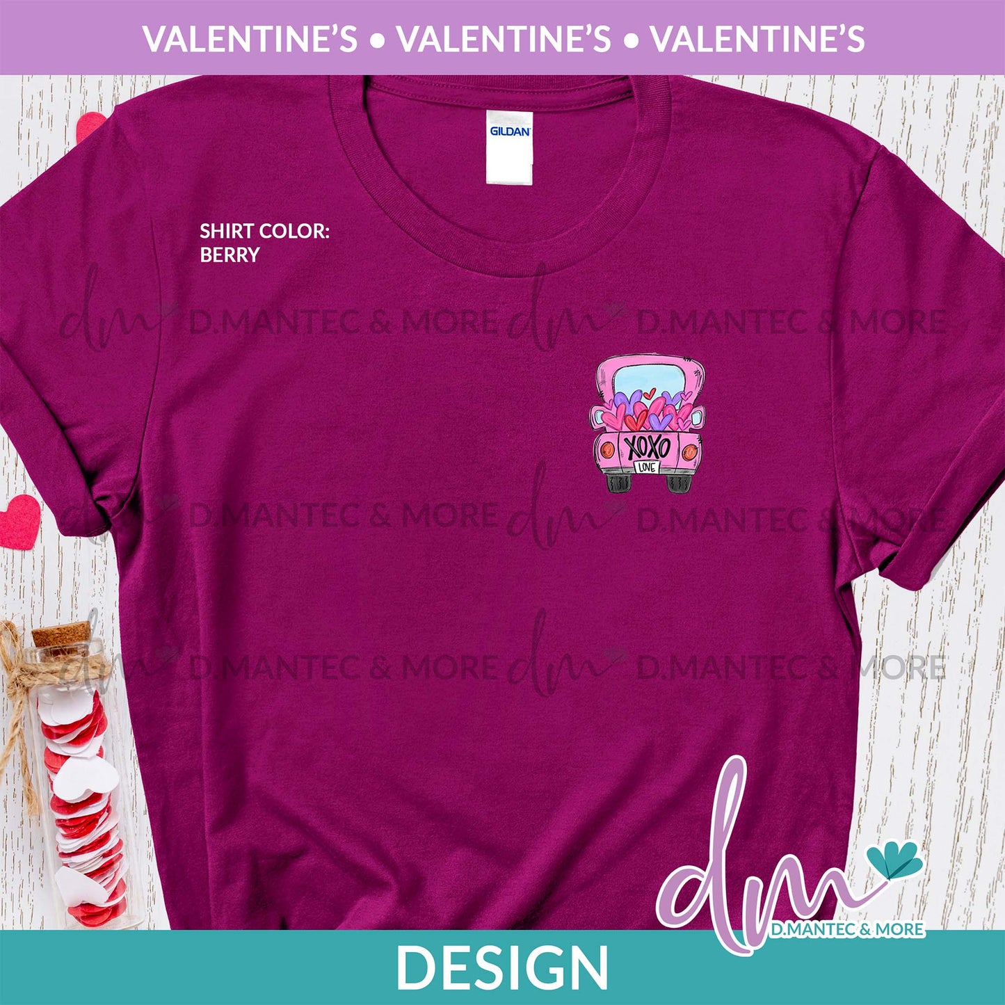 V - Valentine's Car - Pocket Size Full Color | Design