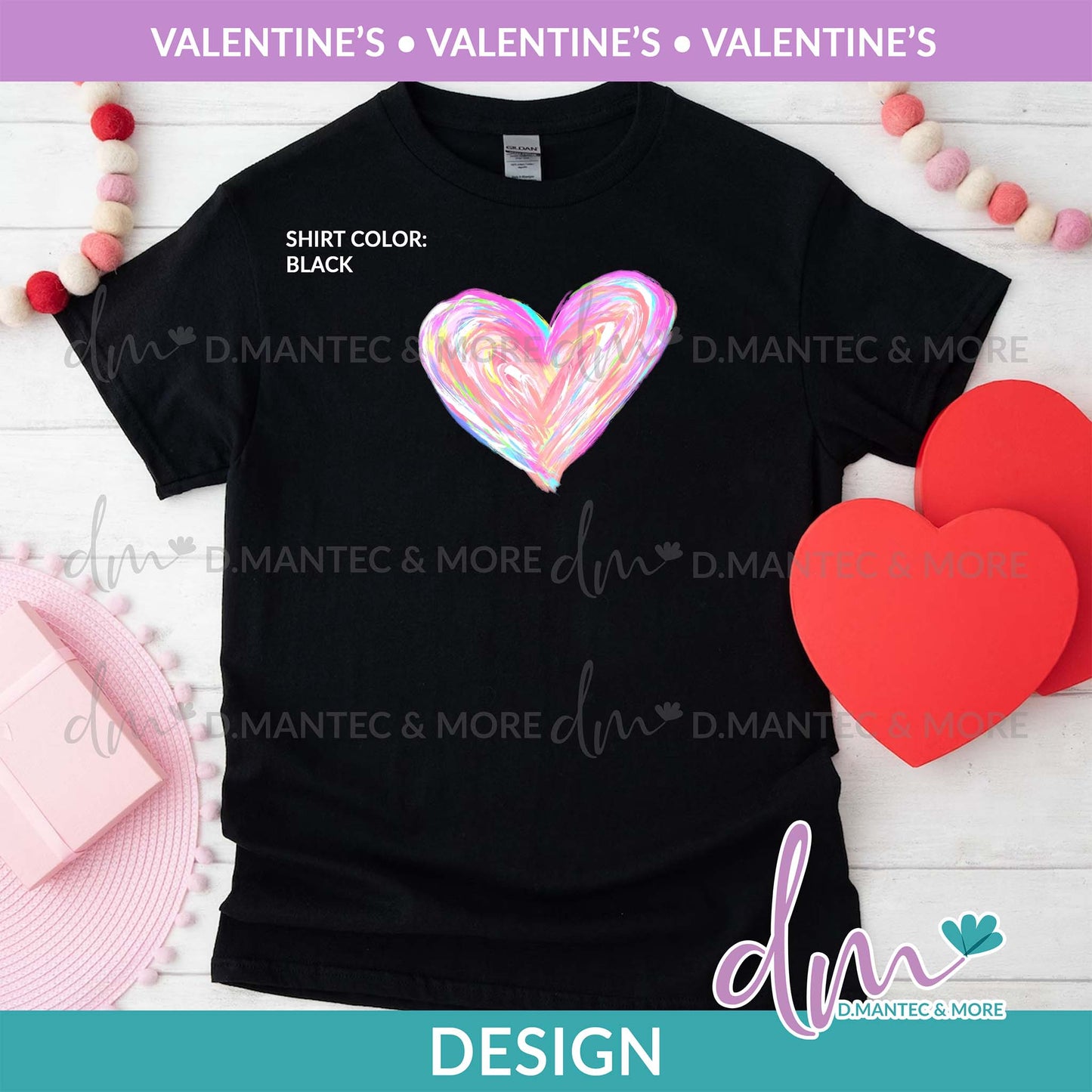 V - Watercolor Heart | Design