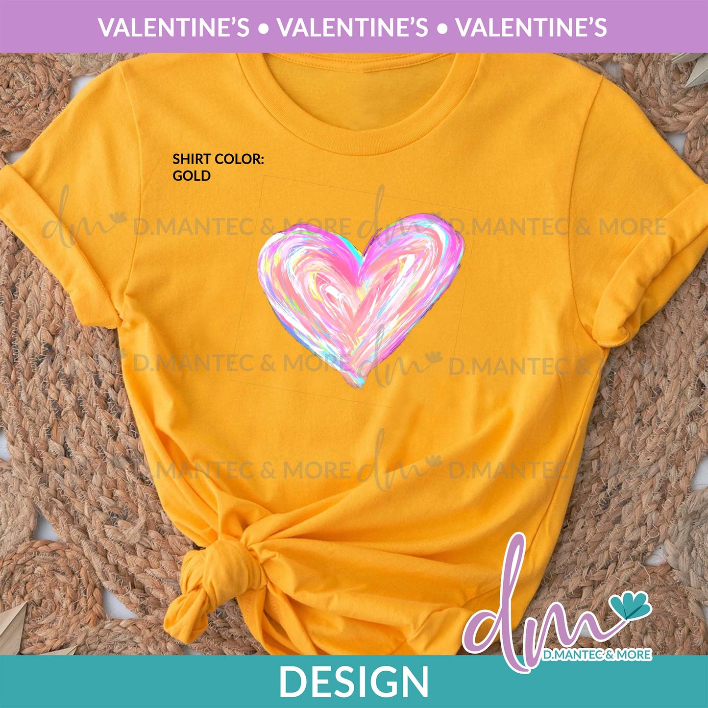 V - Watercolor Heart | Design