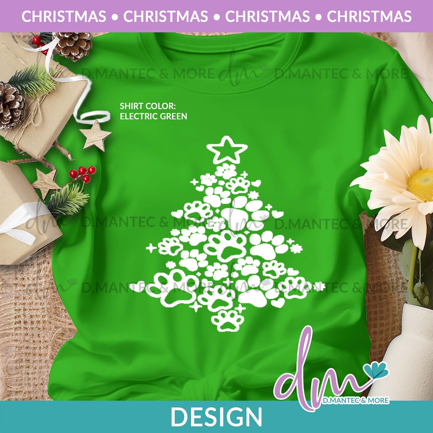 X - Paw Christmas Tree - White | Design