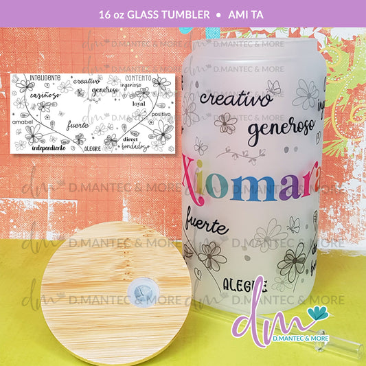 T16 - Ami Ta | Glass Can Tumbler