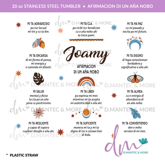 T20 - Afirmacion di un Aña Nobo | Stainless Steel Tumbler