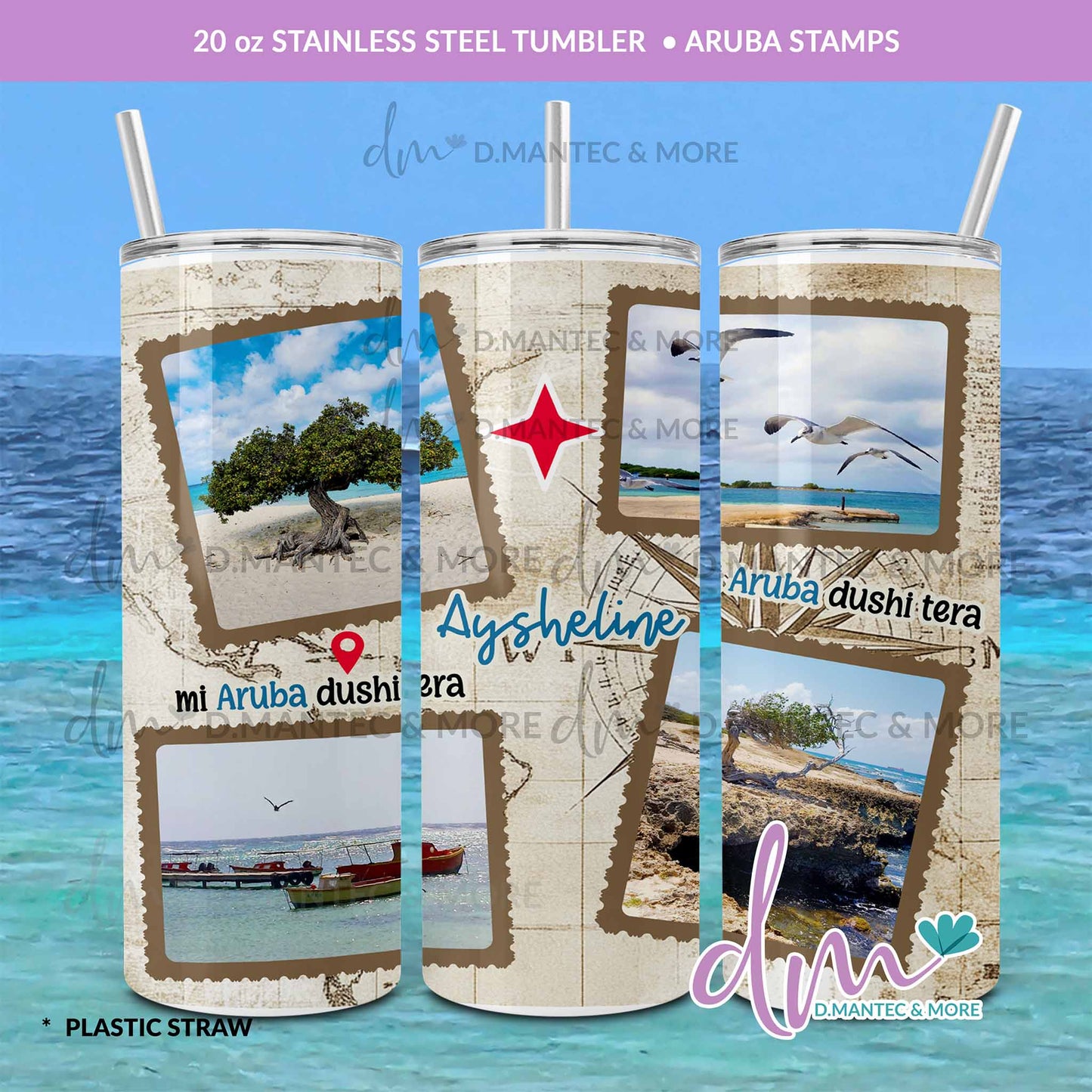 T20 - Aruba Stamps | Stainless Steel Tumbler