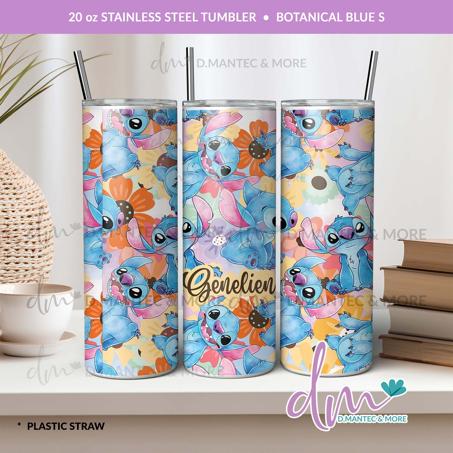 T20 - Botanical Blue S | Stainless Steel Tumbler