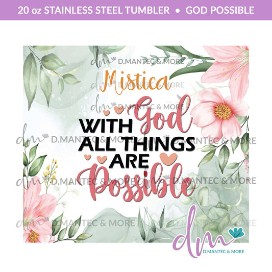 T20 - God Possible | Stainless Steel Tumbler