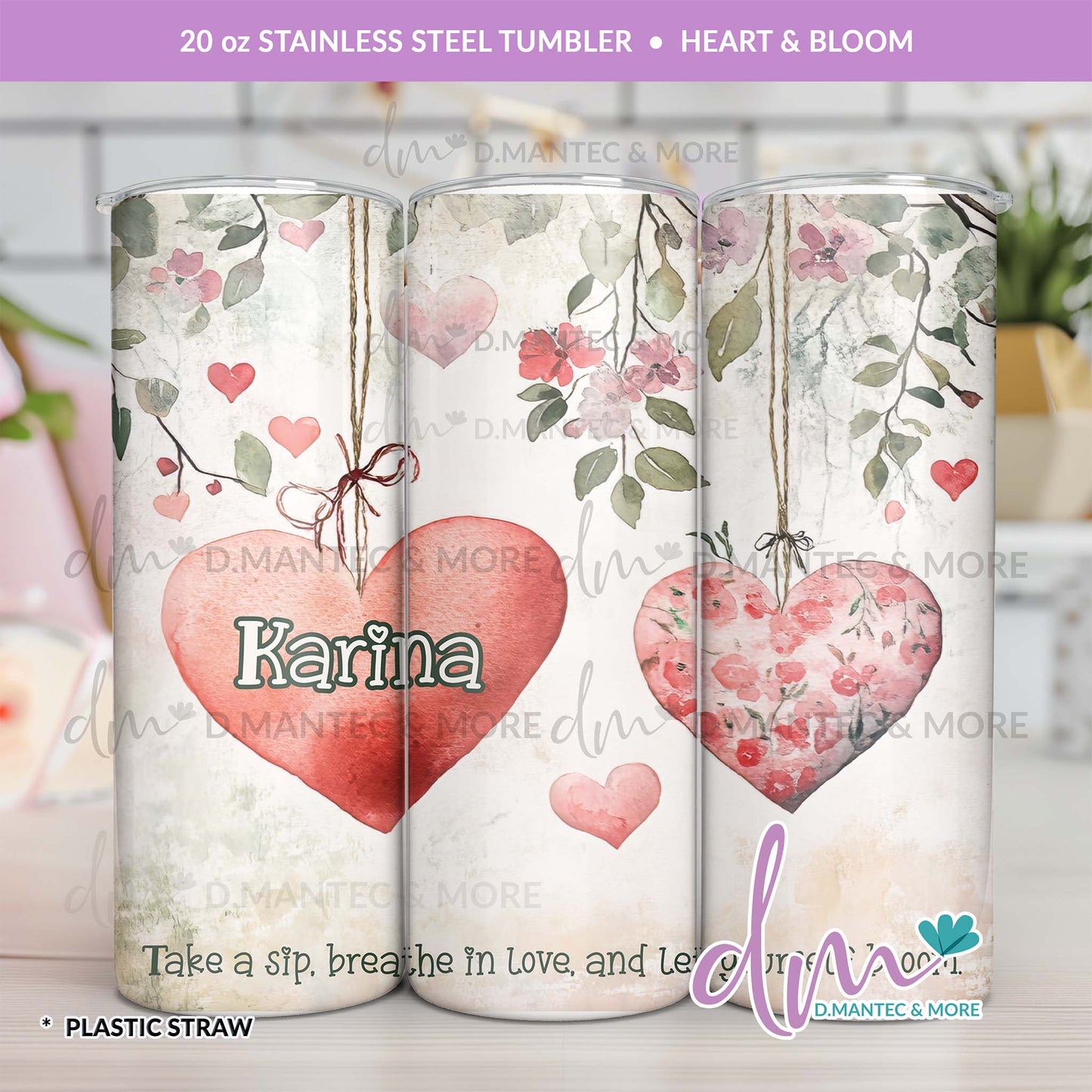T20 - Heart & Bloom | Stainless Steel Tumbler