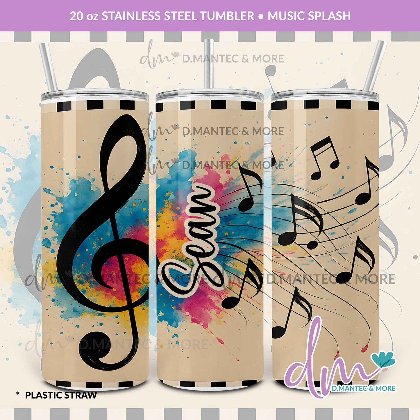 T20 - Music Splash | Stainless Steel Tumbler