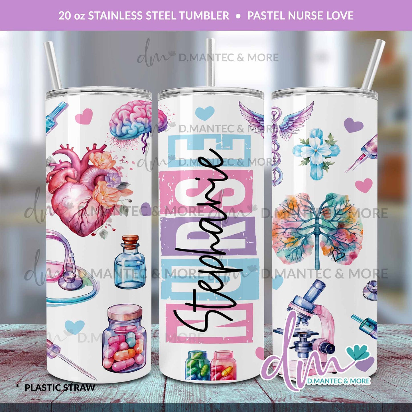 T20 - Pastel Nurse Love | Stainless Steel Tumbler