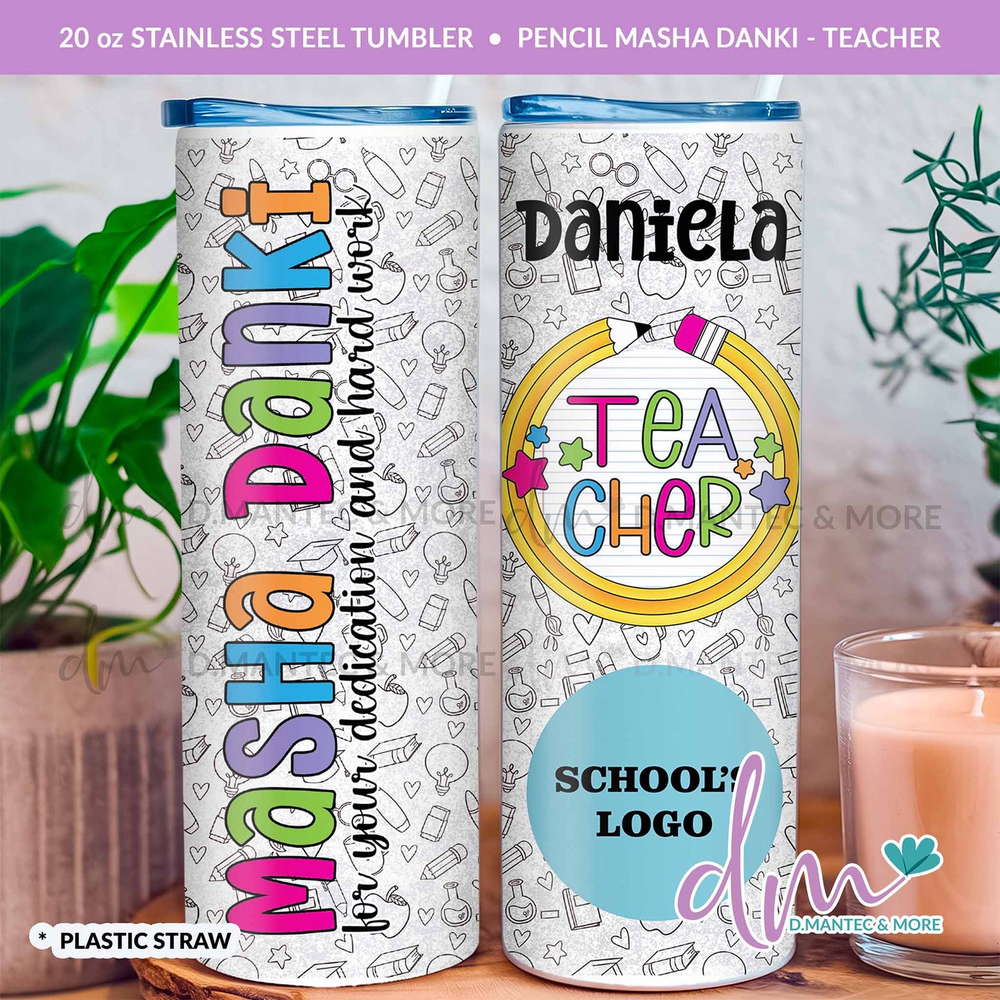 T20 - Pencil Masha Danki - School Team | Stainless Steel Tumbler