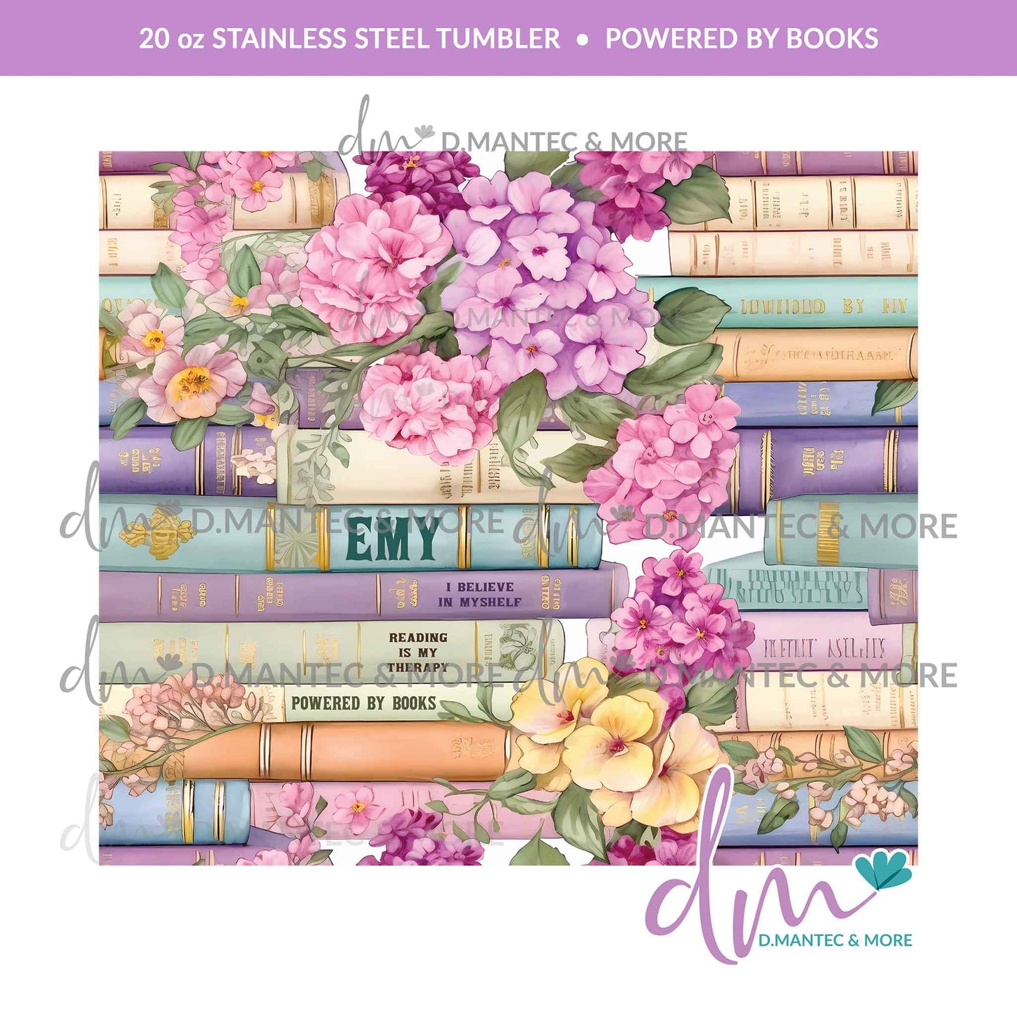 T20 - Powered By Books | Stainless Steel Tumbler