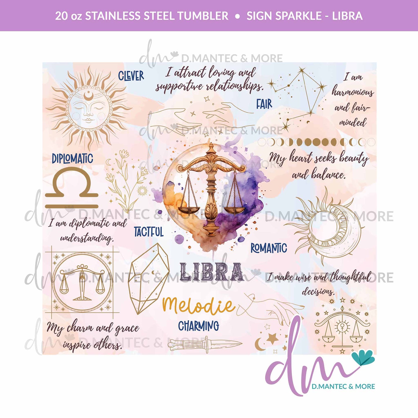 T20 - SIGN SPARKLE - ZODIAC | Stainless Steel Tumbler