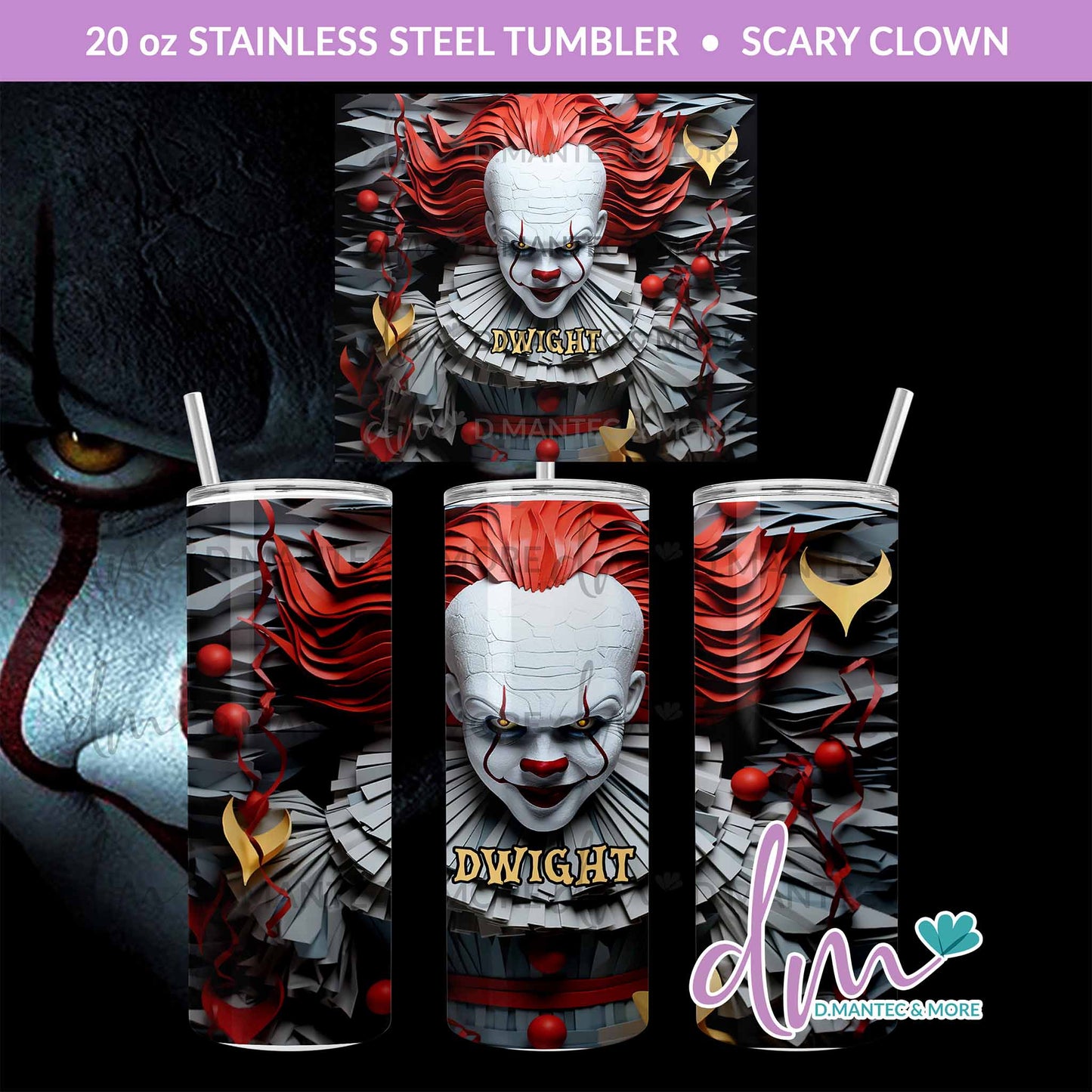T20 - Scary Clown | Stainless Steel Tumbler