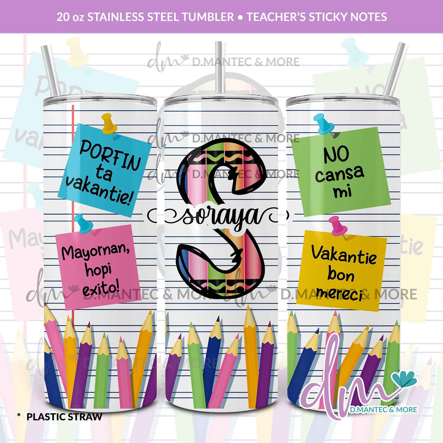 T20 - Teacher's Sticky Notes | Stainless Steel Tumbler