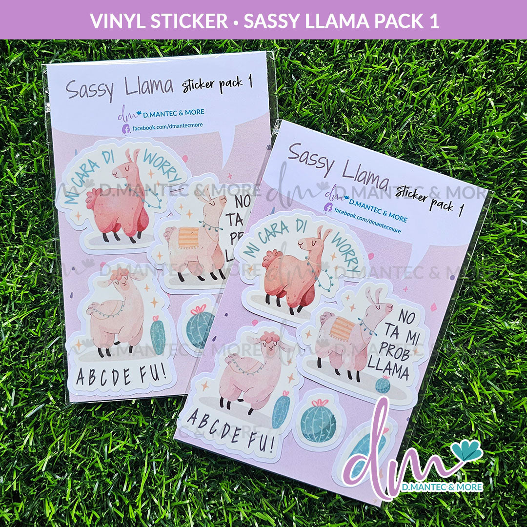Sassy Llama Pack 1 | VINYL Sticker