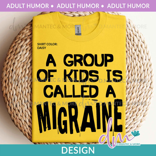 AH - A Group Of Kids Is Called A Migraine | Design