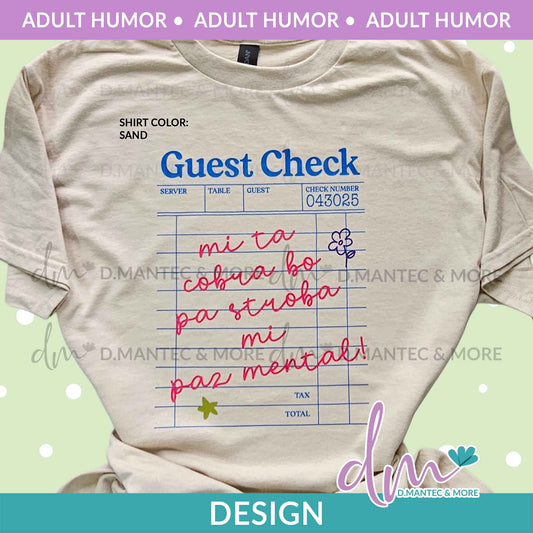 AH - Guest Check - Mi Paz Mental | Design