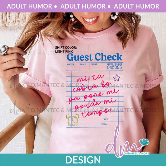 AH - Guest Check - Perde Mi Tempo | Design