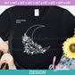 Art - Floral Crescent Moon - White | Design