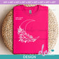 Art - Floral Crescent Moon - White | Design