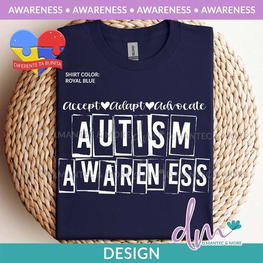 Aw - Accept Adapt Advocate Autism Awareness | Design