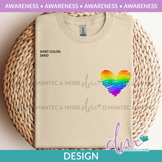 Aw - Rainbow Gradient Heart | Design