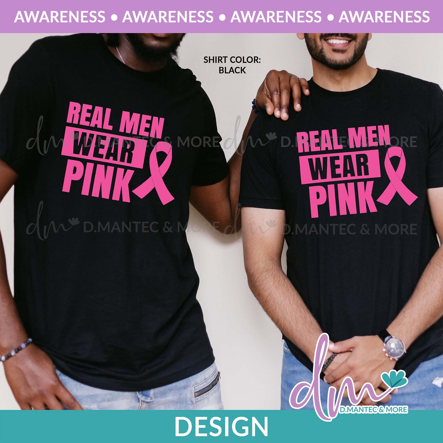 Aw - Real Men Wear Pink - Pink | Design