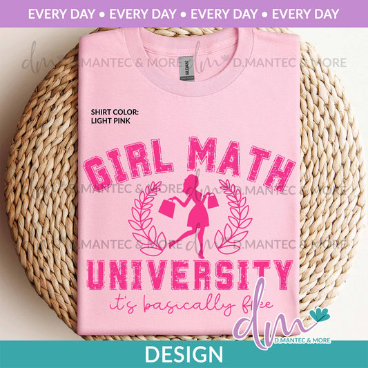 ED - Girl Math University Lady with Bags | Design