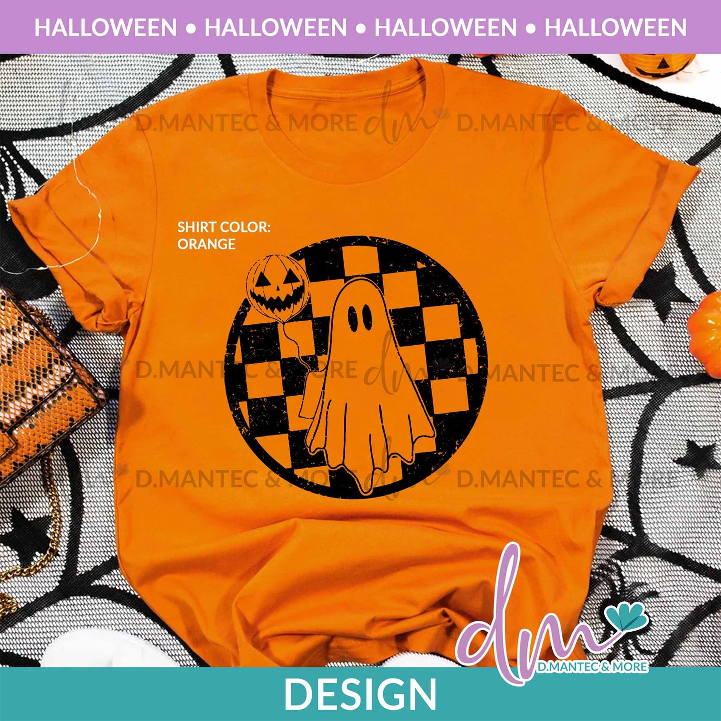 H - Checkered Ghost & Balloon | Design