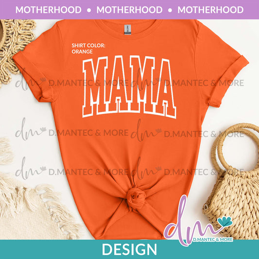 MH - Mama Outline-White | Design