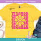 P - Teacher Floral Stacked - PINK | Design