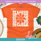 P - Teacher Floral Stacked - WHITE | Design