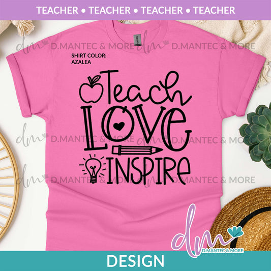 P - Teach love inspire - Black | Design