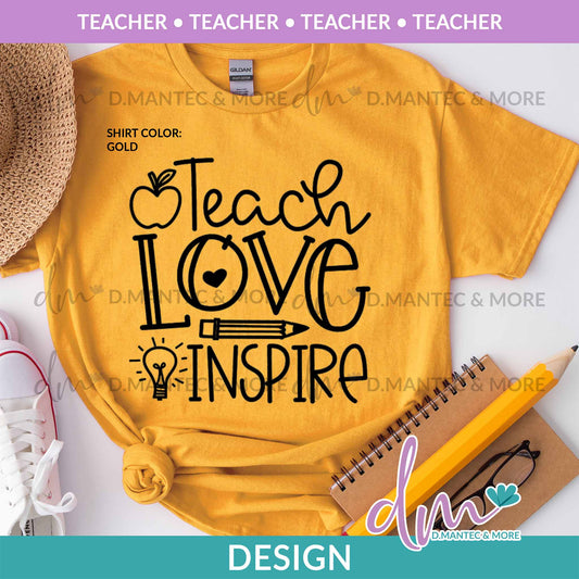 P - Teach love inspire - Black | Design