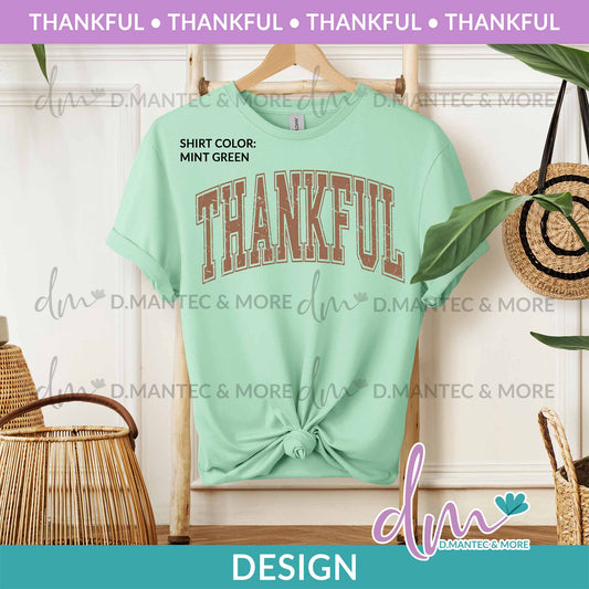 T - Oversized Thankful - Brown | Design