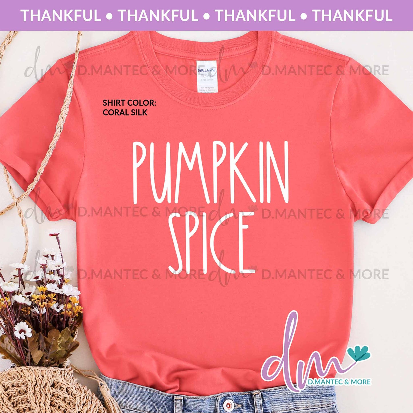 T - Pumpkin Spice - White | Design