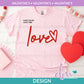 V - Love with heart - RED | Design