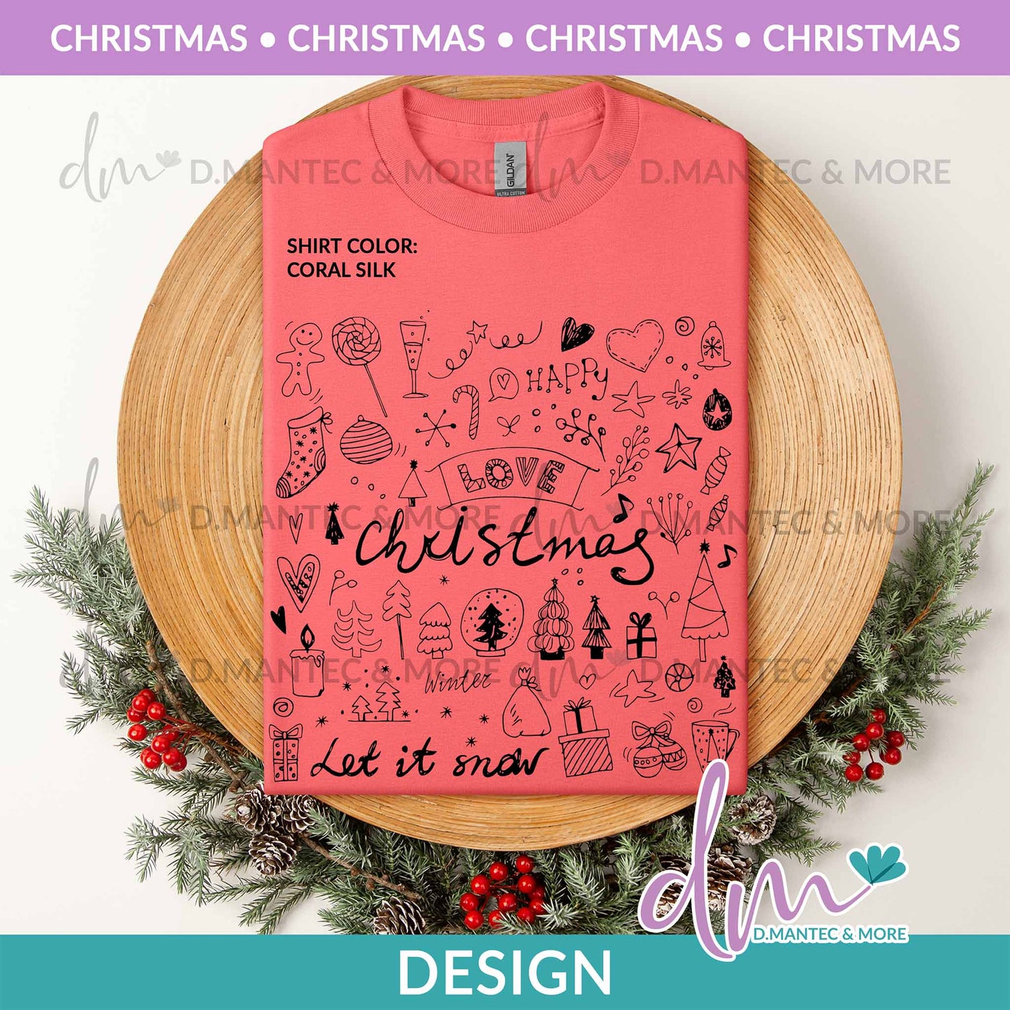 X - Christmas Doodles | Design