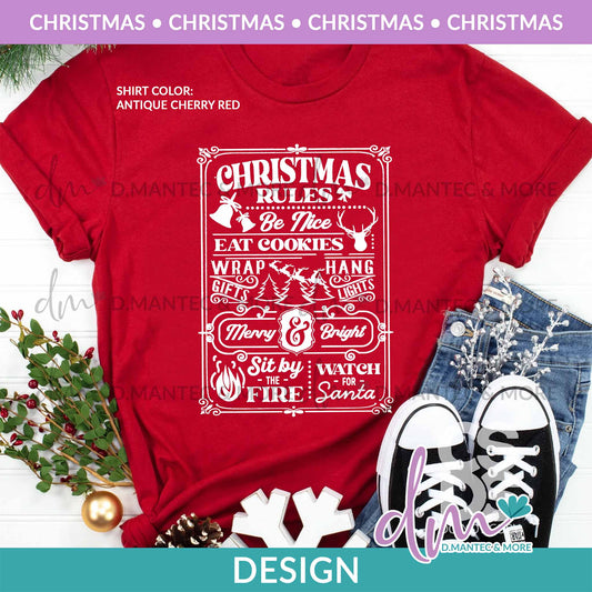 X - Christmas Rules - White | Design
