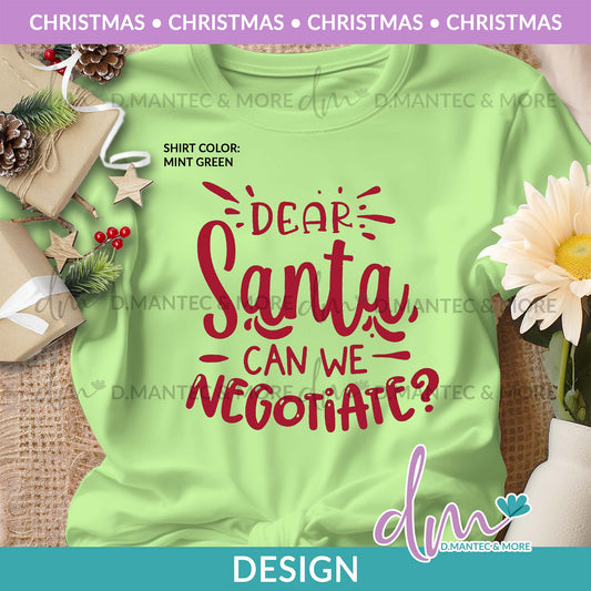 X - Dear Santa Can We Negotiate? - Red | Design