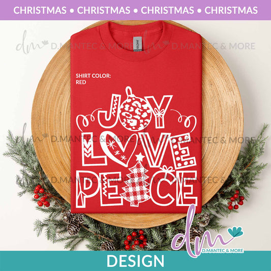 X - Joy Love Peace - White | Design