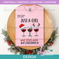 X - Just a Girl Who Loves Wine at Christmas - Color | Design
