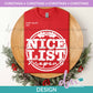 X - Nice List Dropout - White | Design