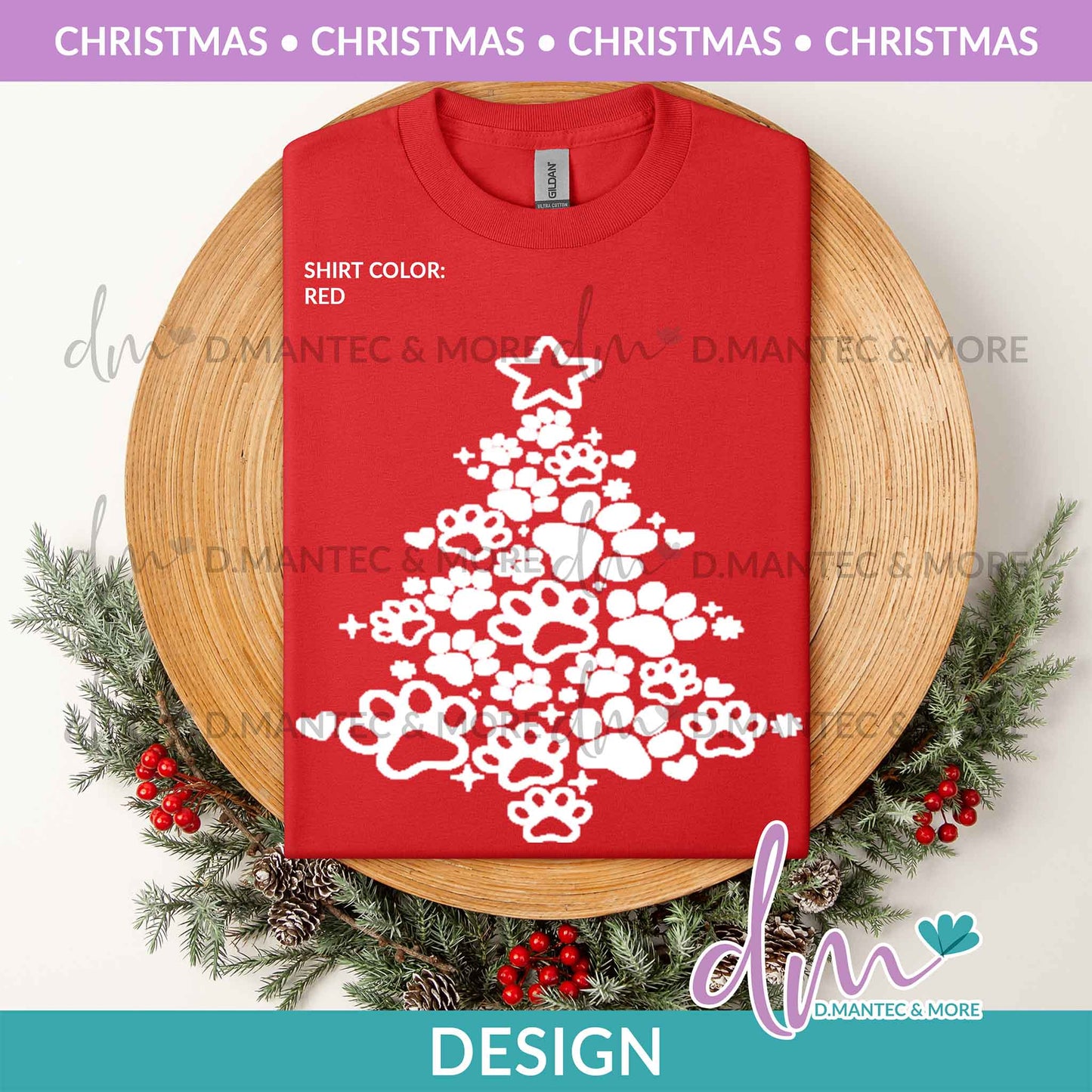 X - Paw Christmas Tree - White | Design
